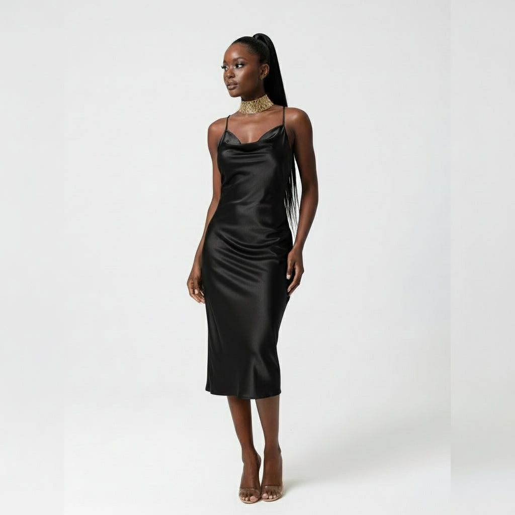 Bodycon Sleeveless Satin Dress