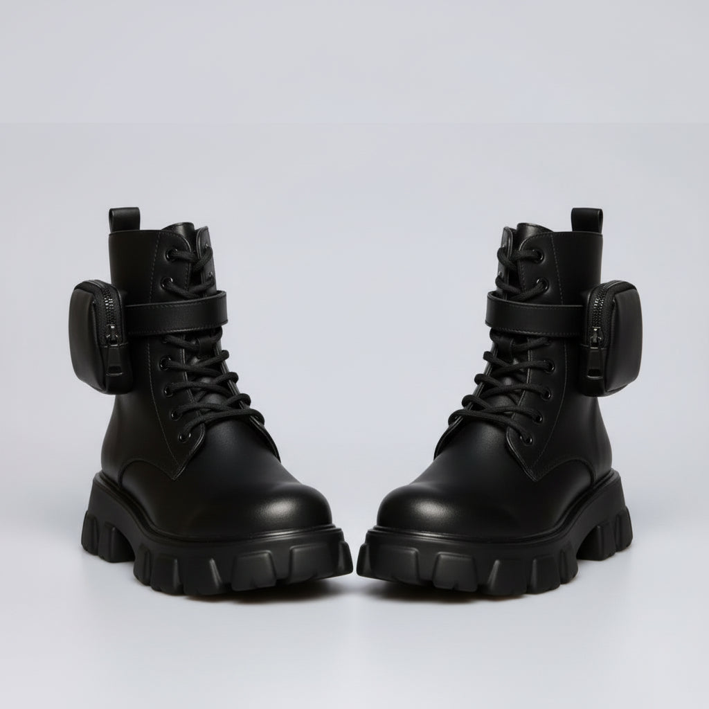 Chunky Pocket Platform Boots