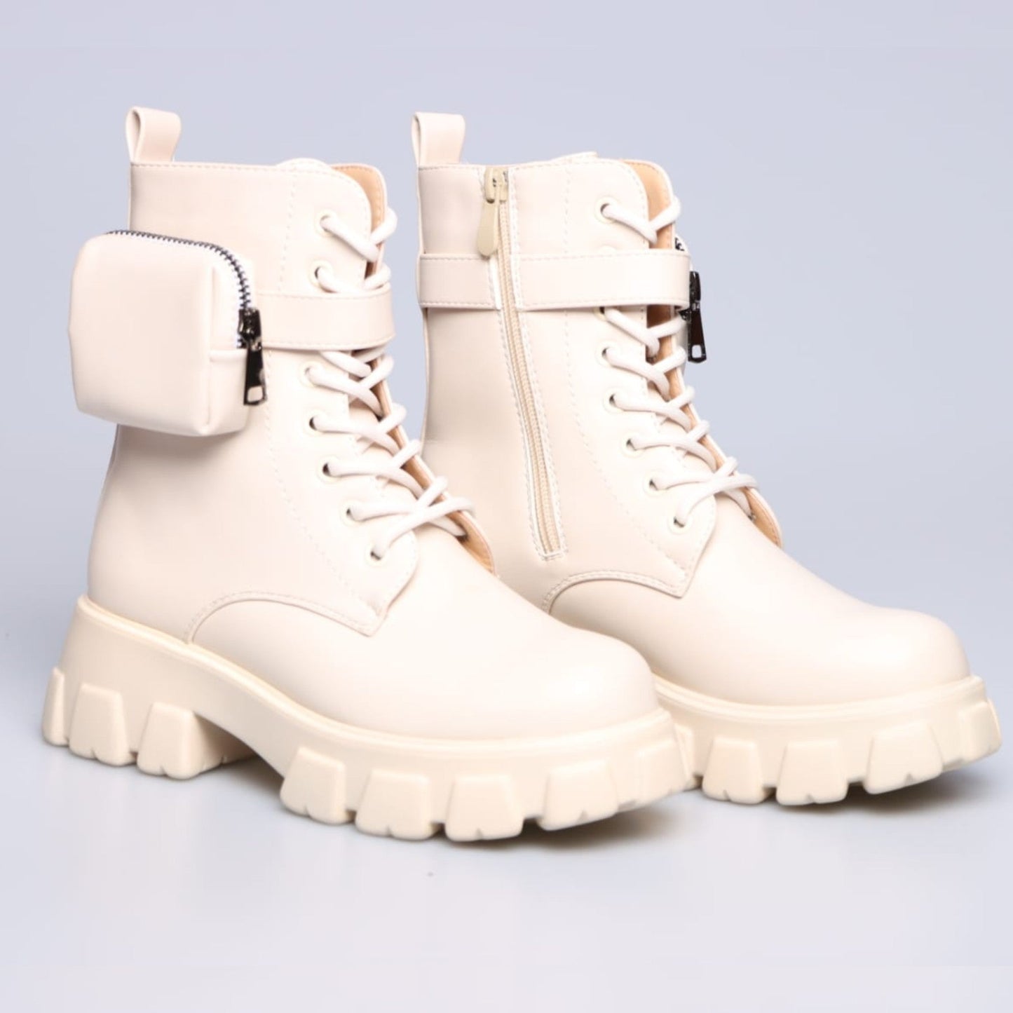 Chunky Pocket Platform Boots