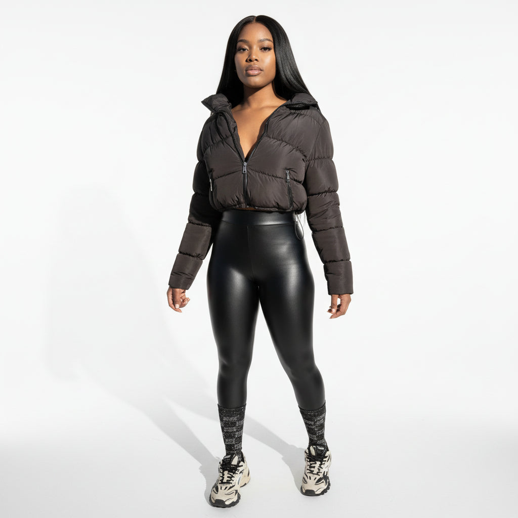 Zipper Short puffer Coat