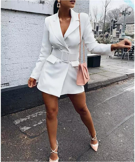 Double Breasted Belted Blazer