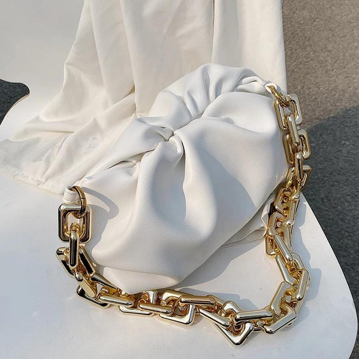 Chain PU Leather Crossbody bag