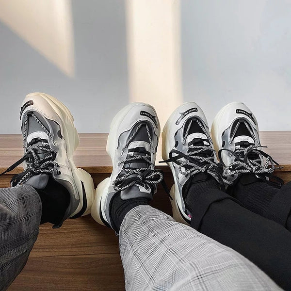 Lace-Up Sports Chunky Sneakers Platform Shoes – YELLOW SUB TRADING