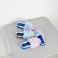 Rainbow Plush Women Fur Slippers