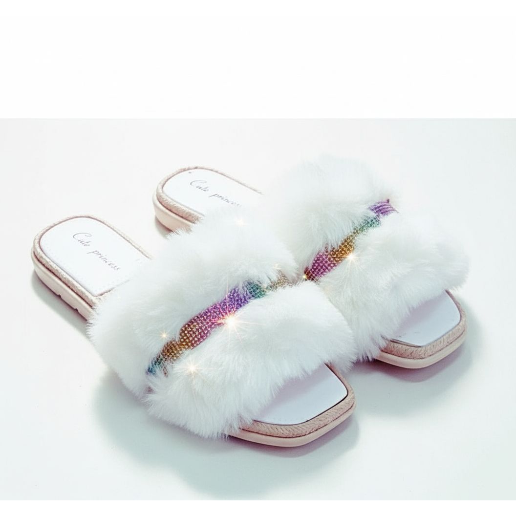 Furry Slides Outside Sexy Shoes