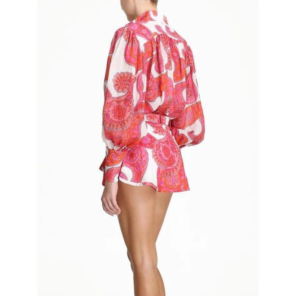 Retro Geometric Print Two-Piece Set