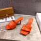 Weave Mules Heels Slippers 