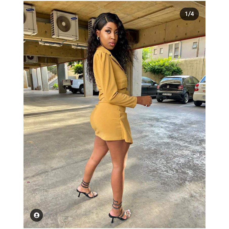 Mini Skirt and Blazer Formal Set