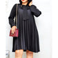 Plus Size Pleated Dress