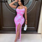 Sexy Halter Off Shoulder Backless Dress