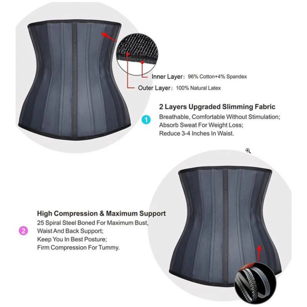 25 Steel Bone Latex Waist Trainer — YELLOW SUB TRADING