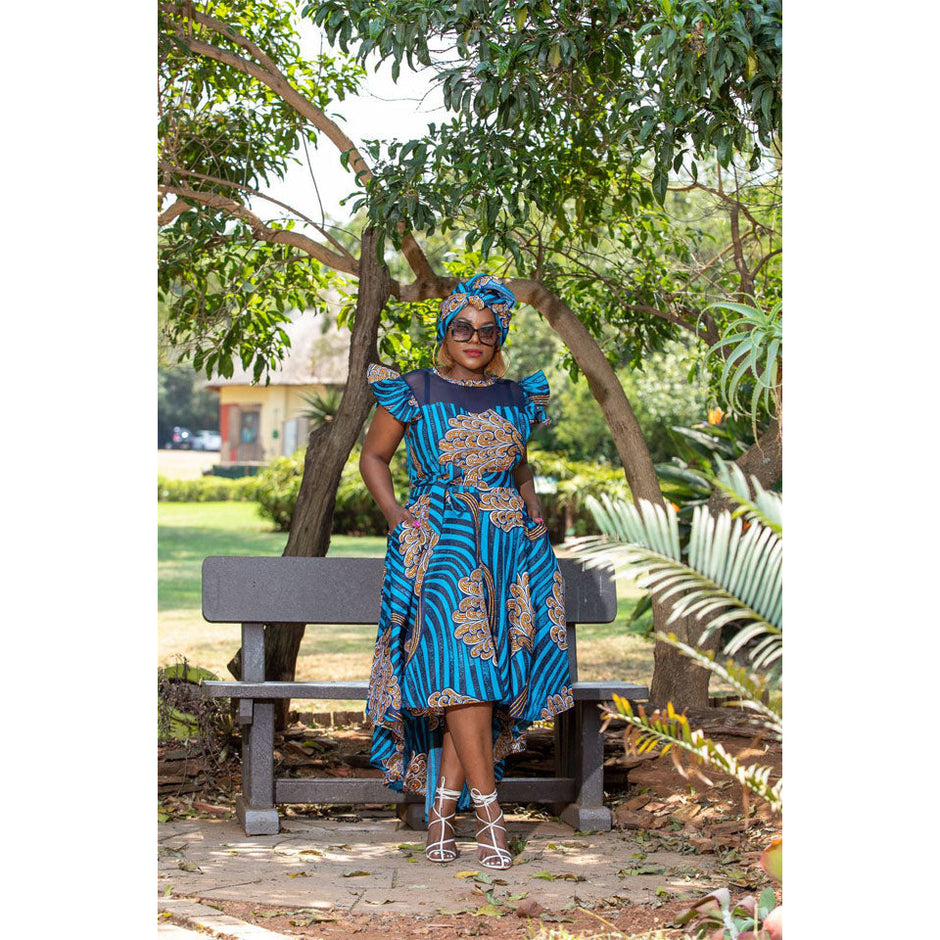 Zainab African Ruffle Dress main image 0