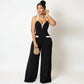 Backless Solid Color Jumpsuit