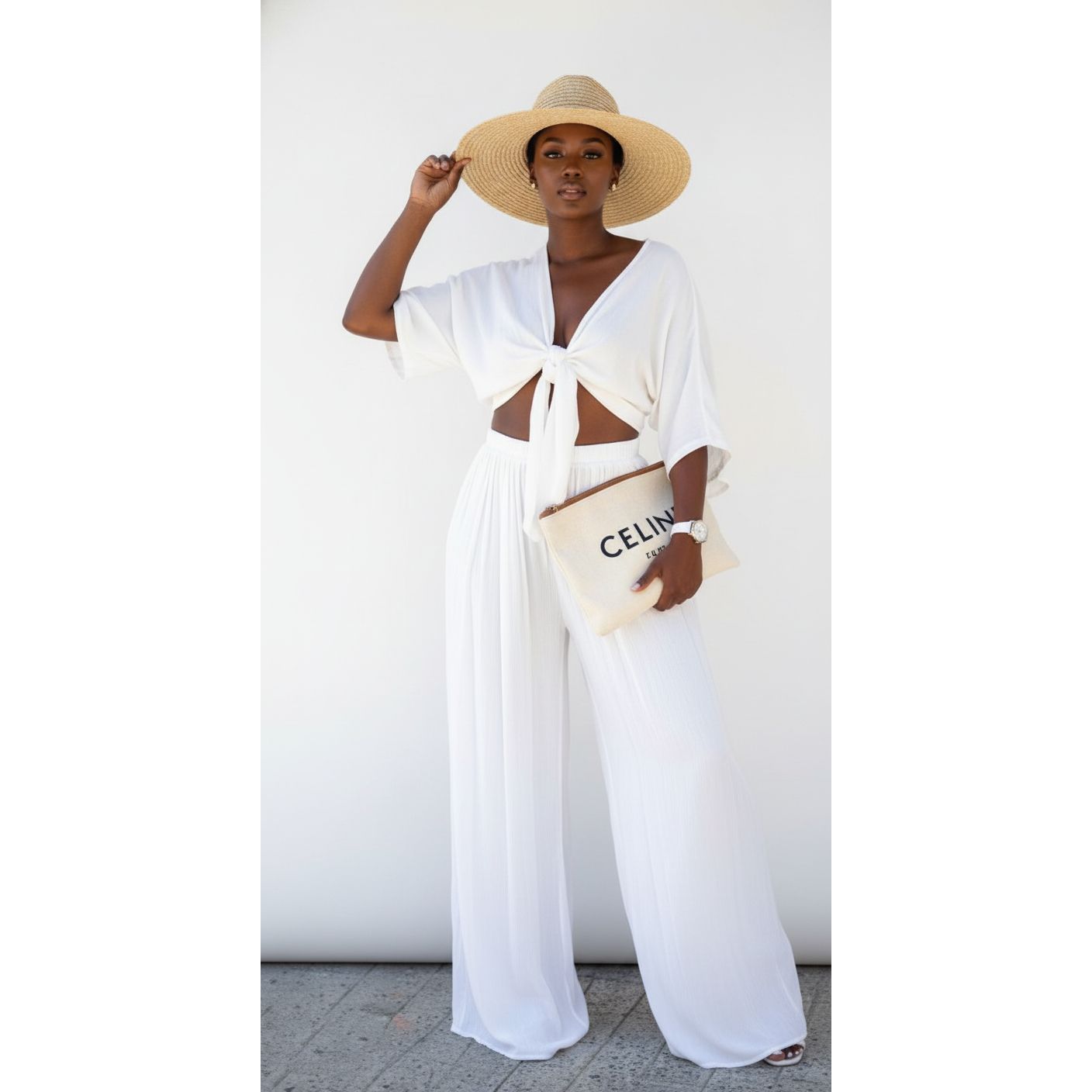 Loose Pleated High Waisted Pant