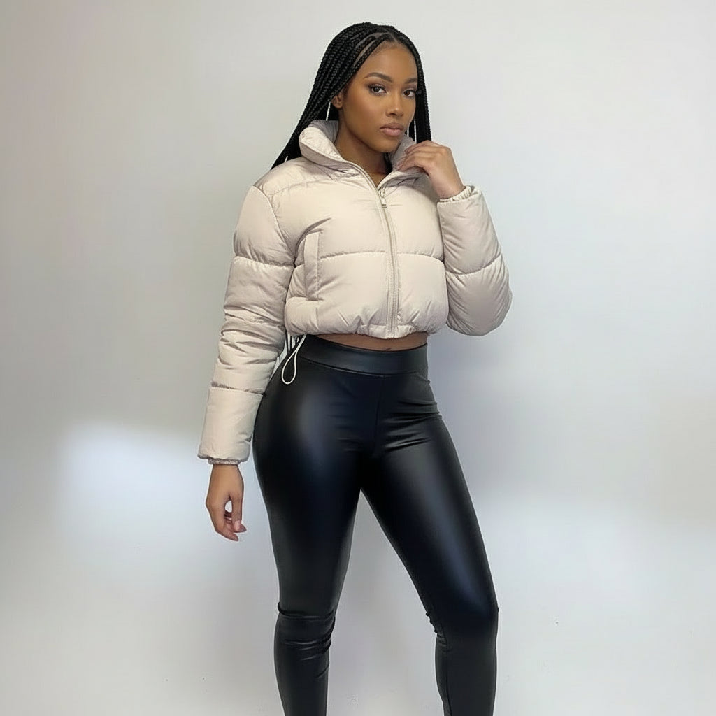 Zipper Short puffer Coat