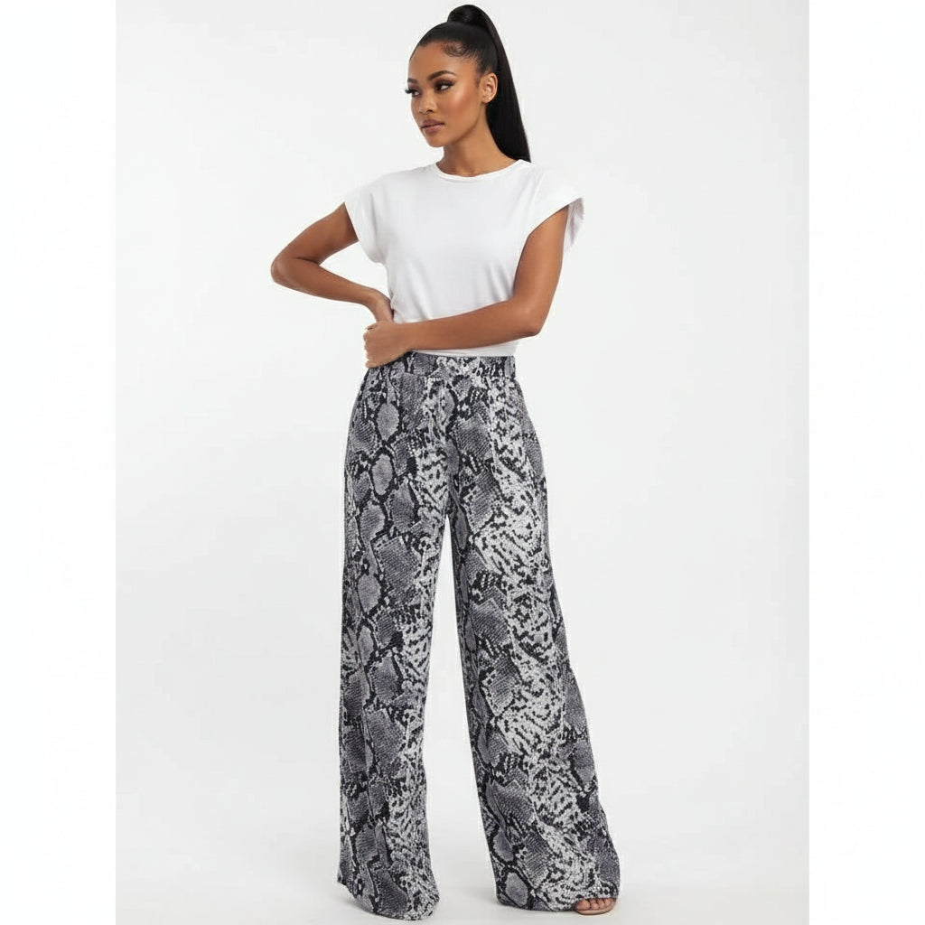 Wide Leg Printed Pant