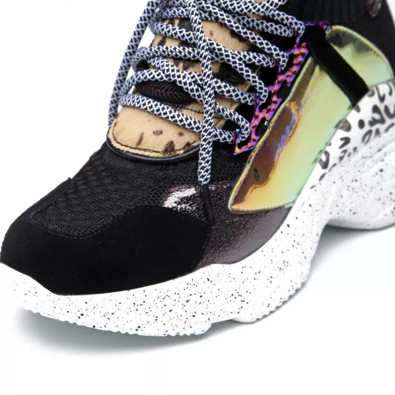 Lace Up Chunky Platform Sneakers - YELLOW SUB TRADING 