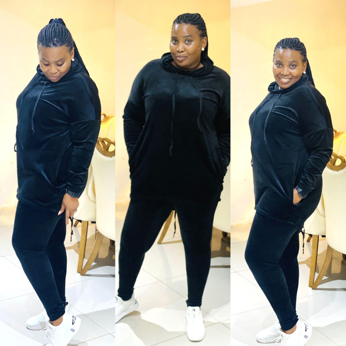 Drawstring Velvet Set 