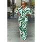 Printed High Waisted Pant and Top Set