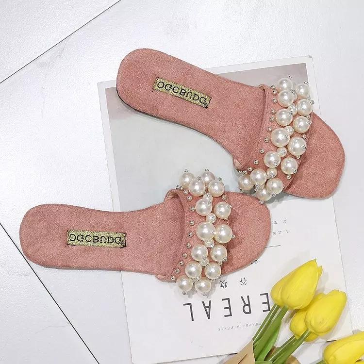 Pearl Shoes Flat Sandals
