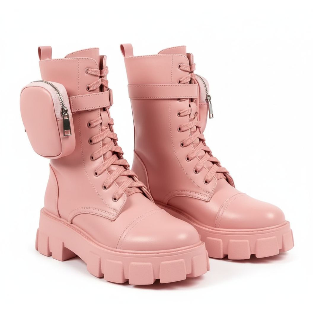 Chunky Pocket Platform Boots