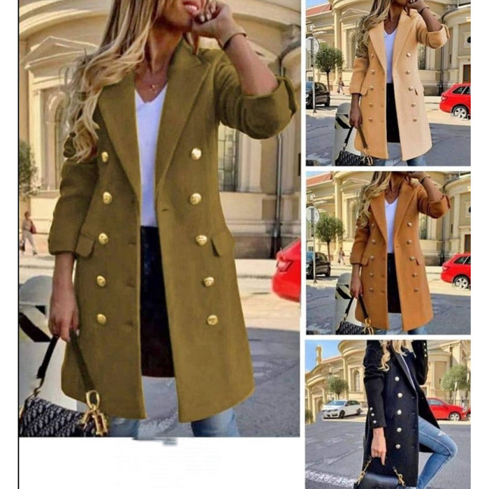 Slim Fit Double Breasted Coat