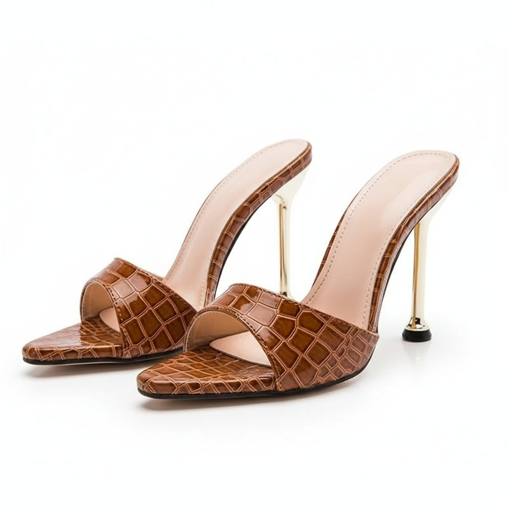 flip flops snick print Pointed toe shoes