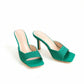 Rhinestone Short Heel Sandals