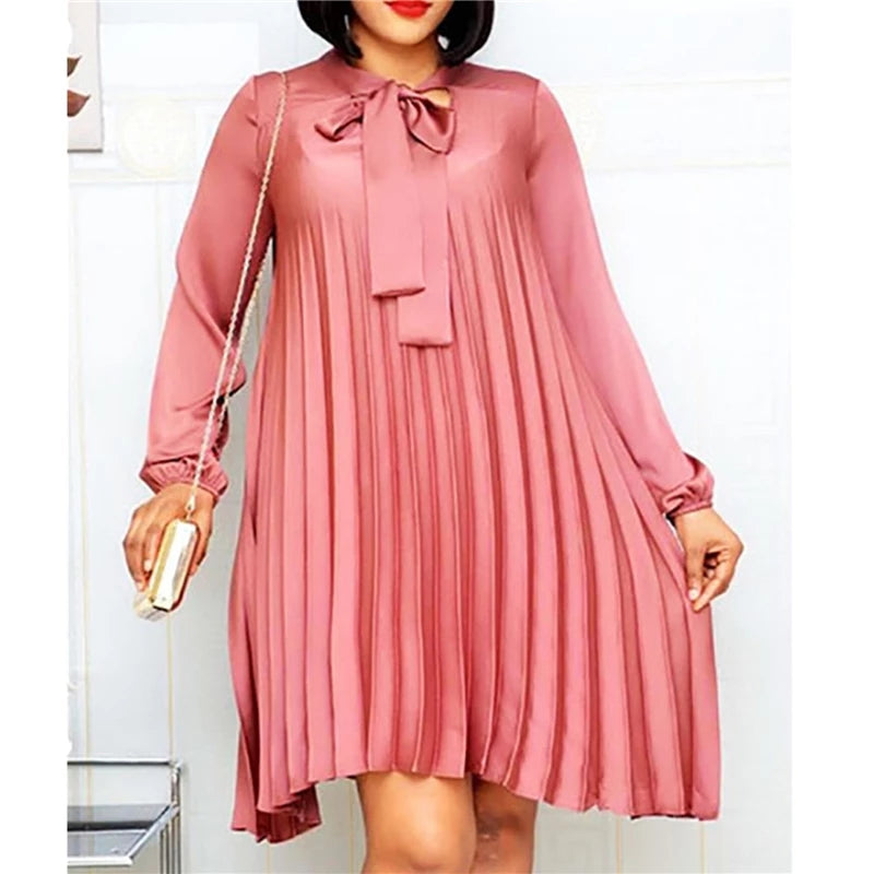 Plus Size Pleated Dress