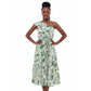 One Off Shoulder High Waisted Floral Dress