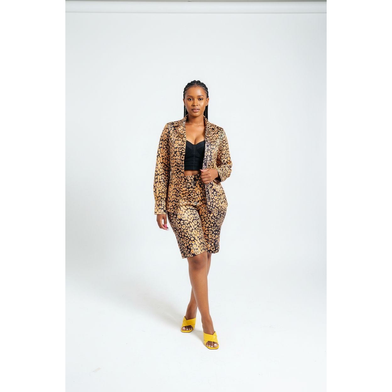 Traditional Dark Spotted Long Sleeve Top