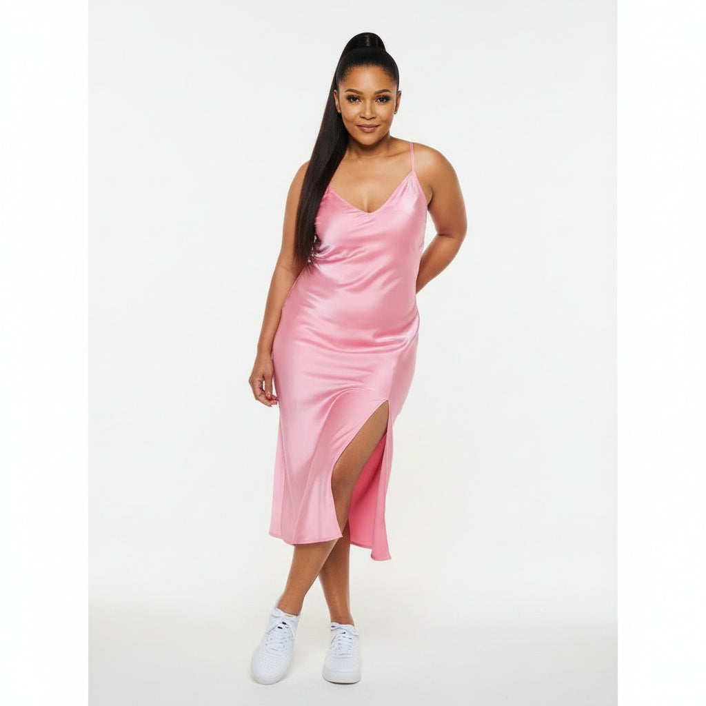 Bodycon Sleeveless Satin Dress