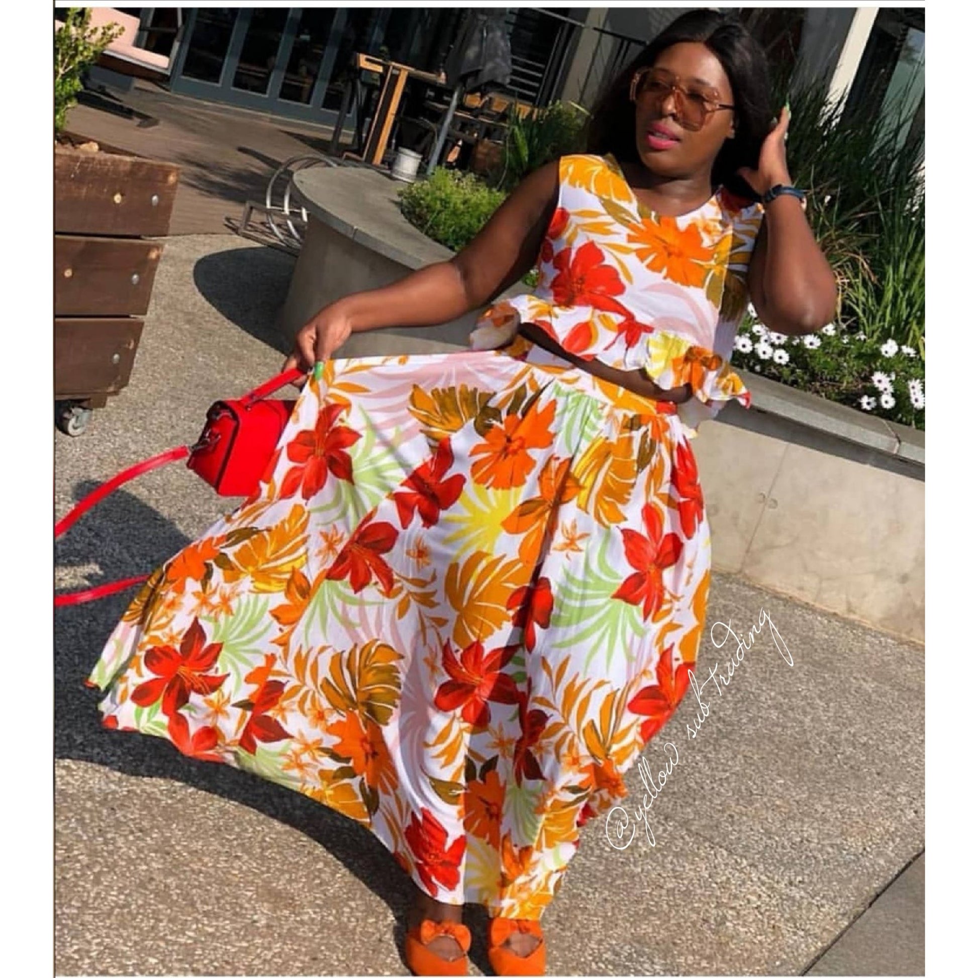Floral Twin Set  - YELLOW SUB TRADING 