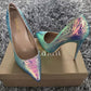 Snake Pattern High Heel Shoes