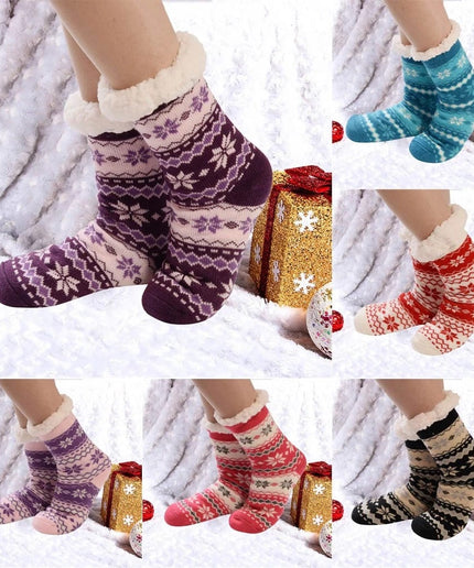 Winter Slipper Fuzzy Fleece-lined Socks