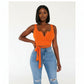 Wrap around V-Neck Crop Top 