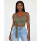 Wrap around V-Neck Crop Top 