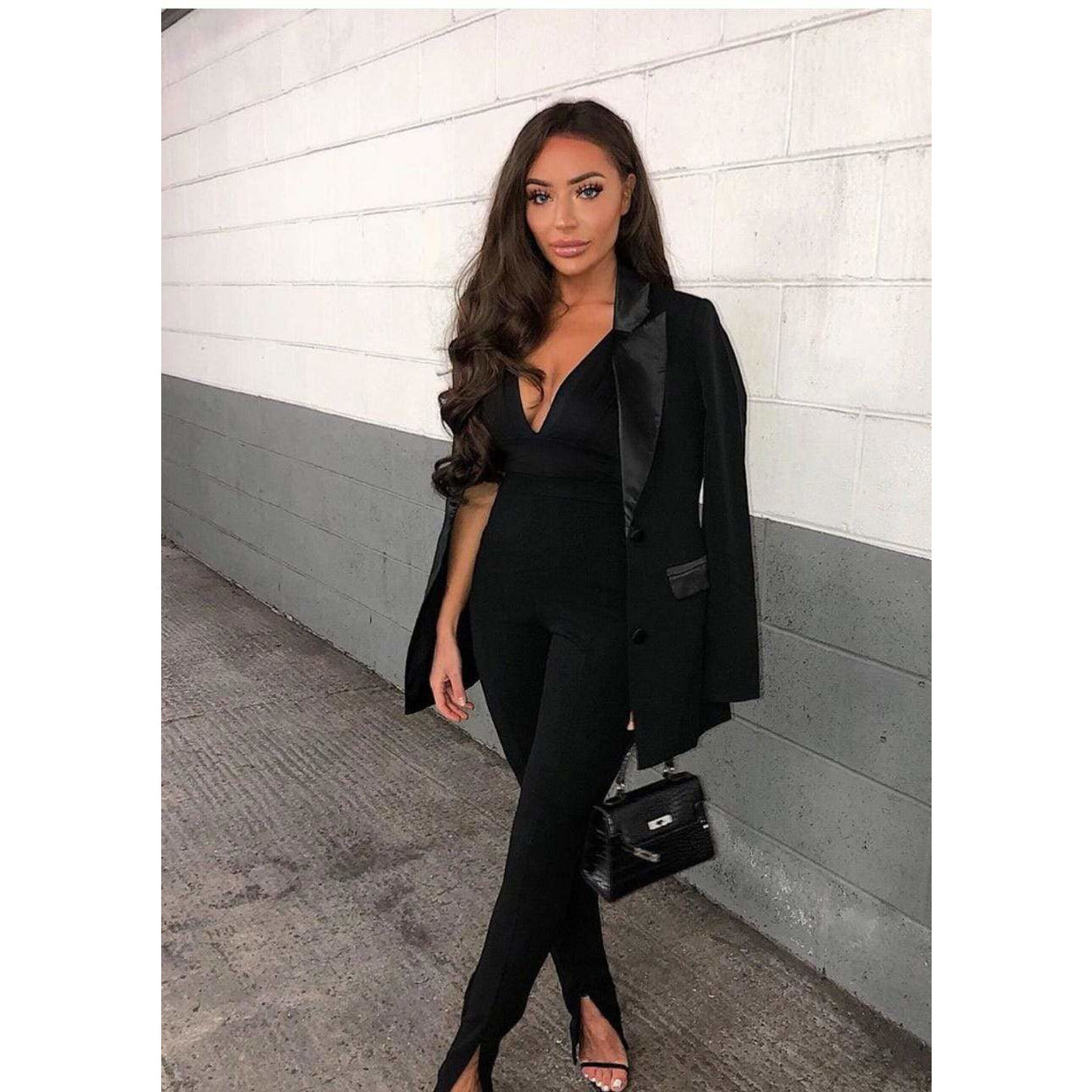 Ankle Slit High Waisted Pant