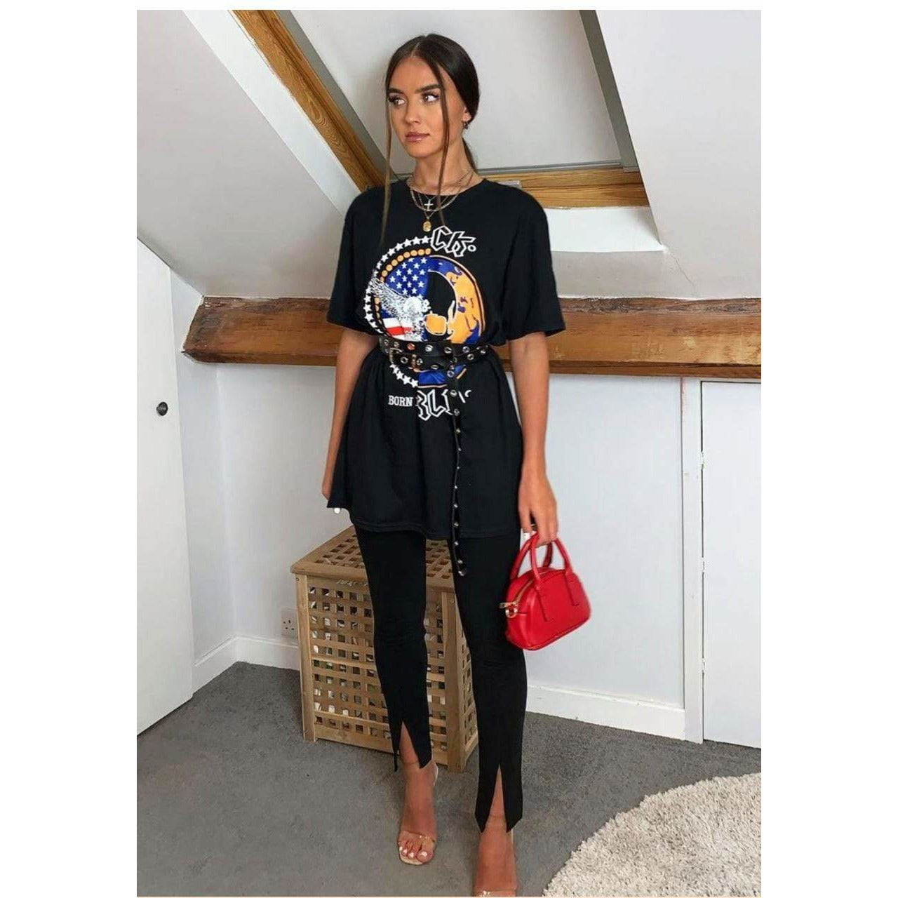 Ankle Slit High Waisted Pant