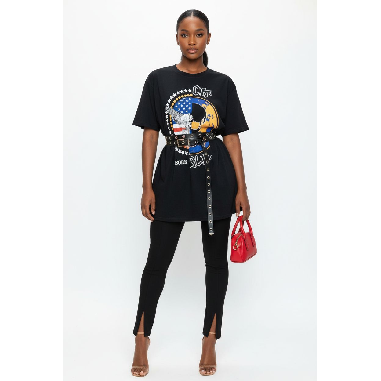 Ankle Slit High Waisted Pant