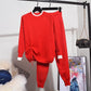 knit Sweater Tops + Pants Knitted Sets