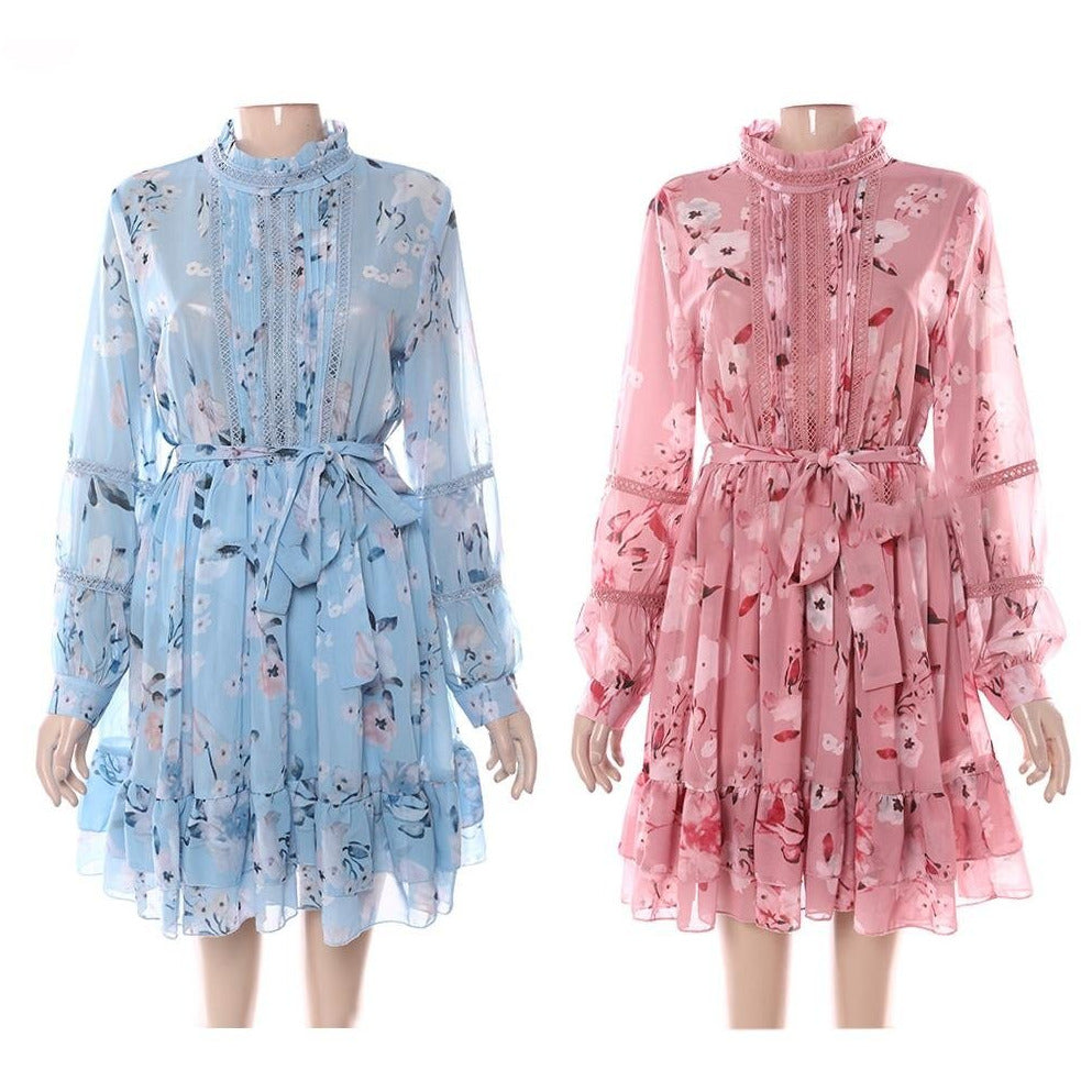 Floral Print Mini Dress 