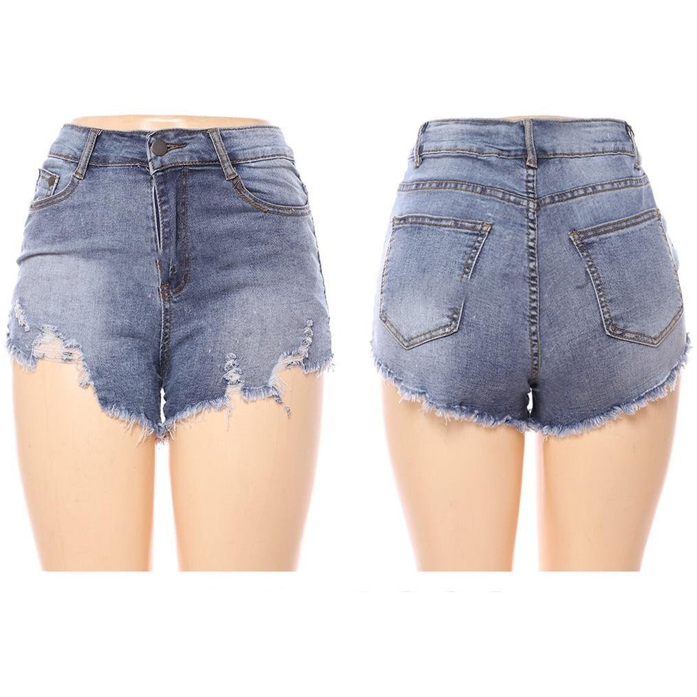 Distressed Denim Bam Short