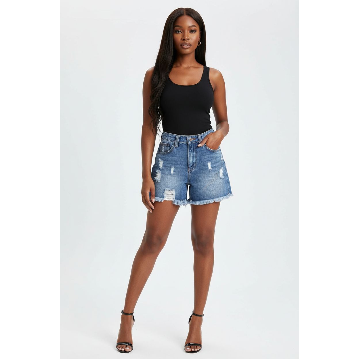 Distressed Short Denim