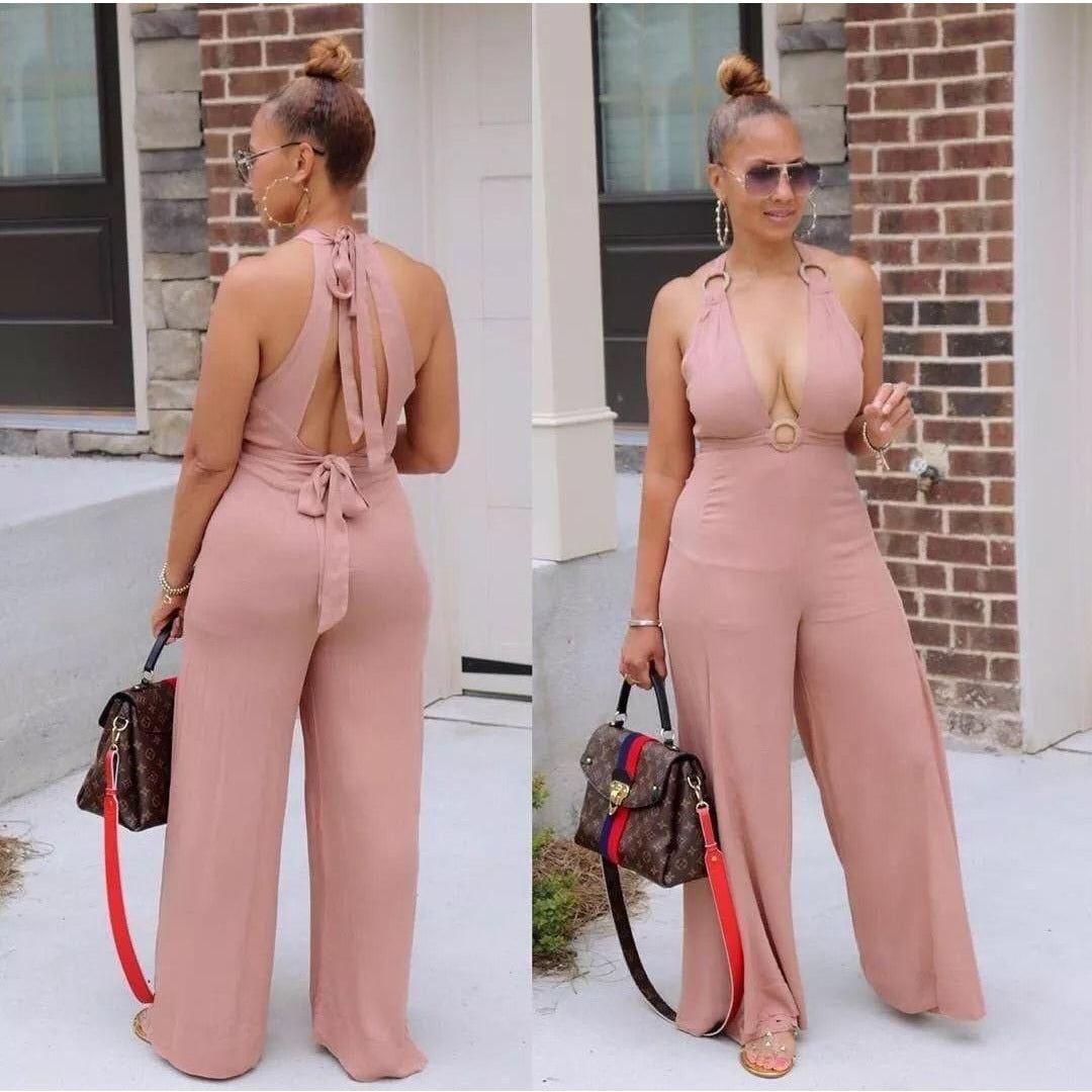 Deep V-Neck infinite Jumpsuit