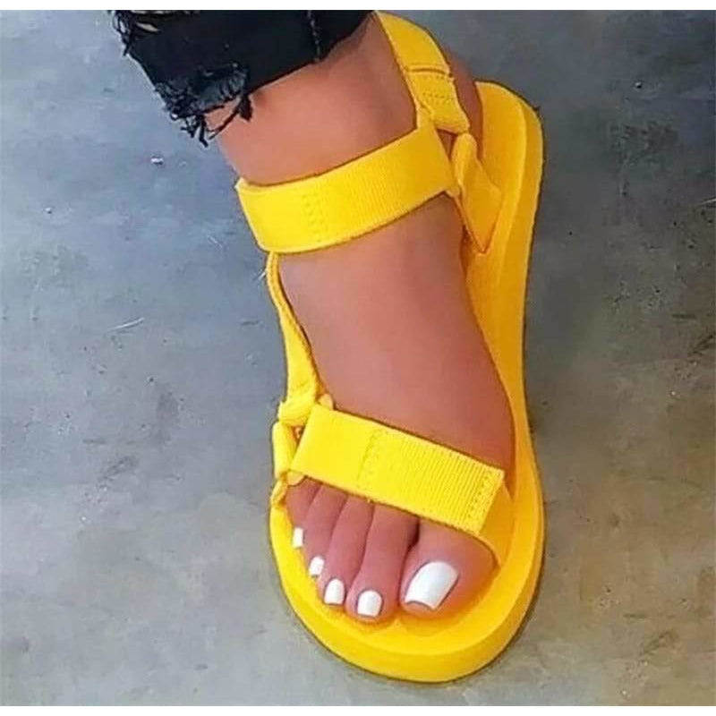 Hook Loop Flat Slippers 