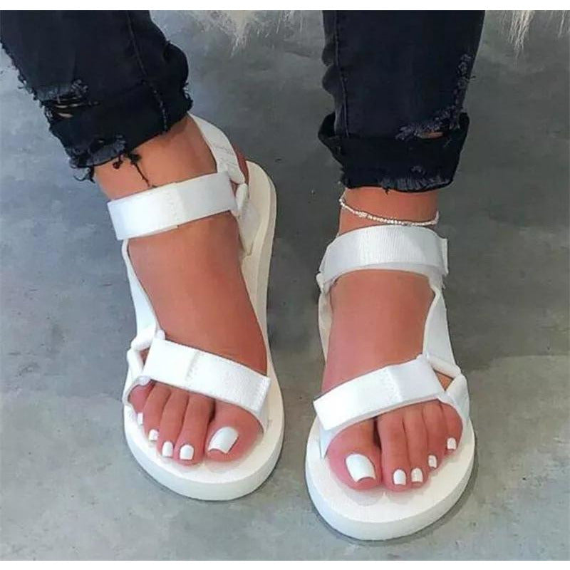 Hook Loop Flat Slippers 