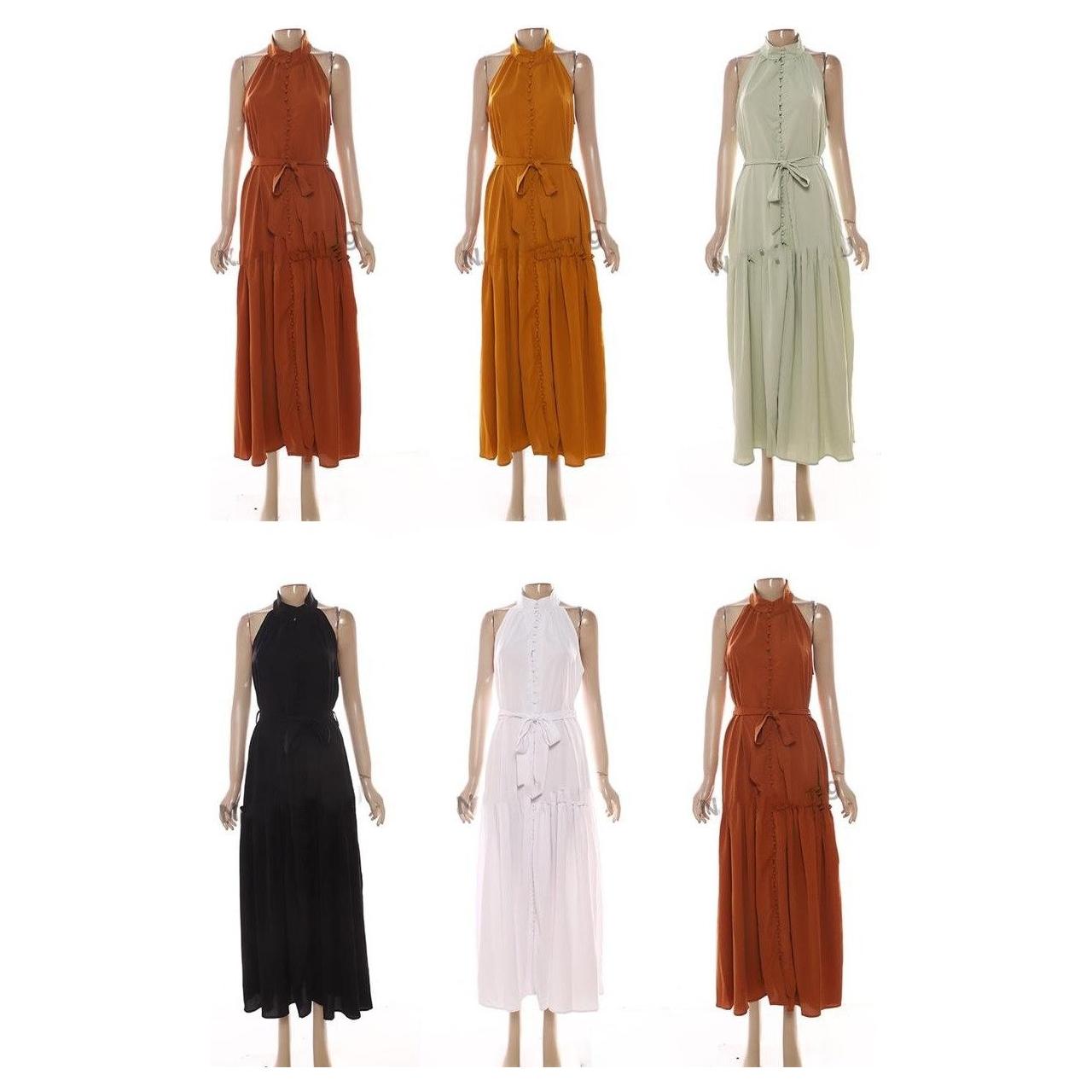 Butoon up Sleeveless Maxi Dress 