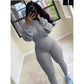 Ribbed Two Piece Set Tracksuit