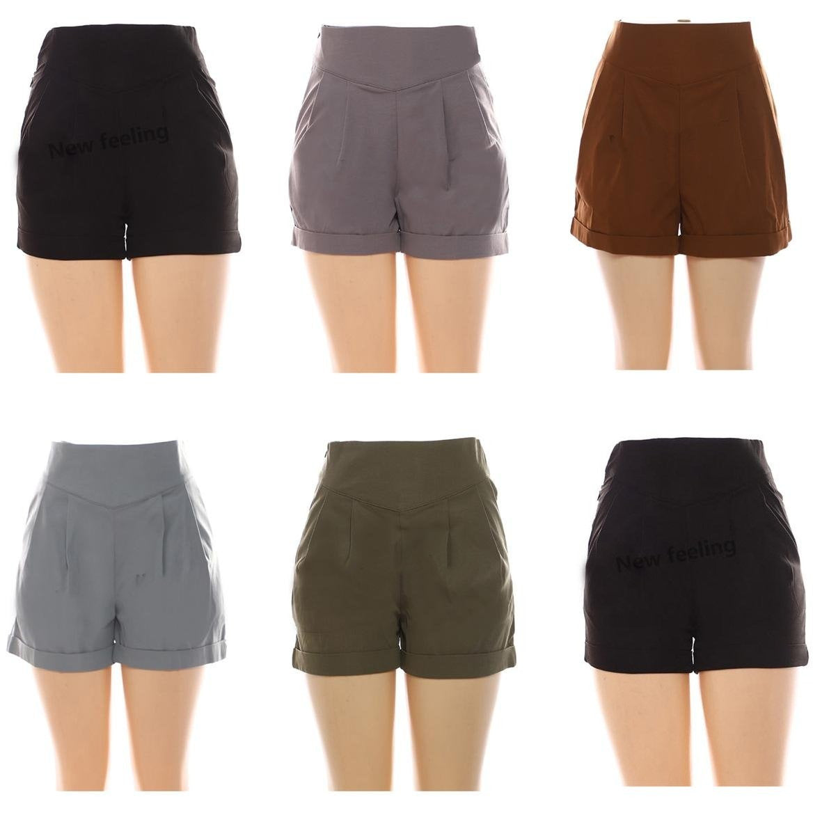 High waisted cargo bamshort